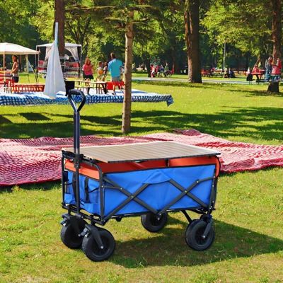 Large Capacity Garden Camping Cart with Four-wheel Design Collapsible and Folding