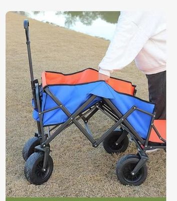 Heavy Duty Collapsible Folding Outdoor Utility Wagon for Camping and Picnic 100*58*54CM