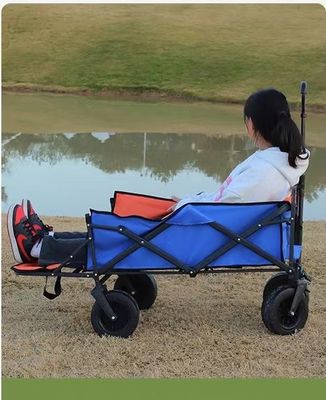 Heavy Duty Collapsible Folding Outdoor Utility Wagon for Camping and Picnic 100*58*54CM