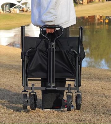 Heavy Duty Collapsible Folding Outdoor Utility Wagon for Camping and Picnic 100*58*54CM