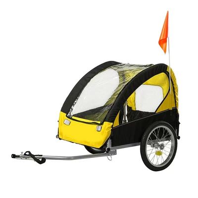 40KGS Max Payload Dog Buggy Jogger Bicycle Trailer Foldable and Convenient Steel Frame