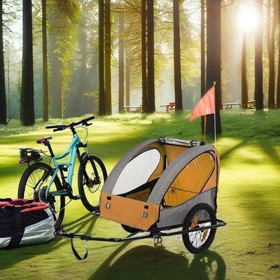 Child Stroller Carrier Bike Trailer Pet Outdoor Camping Trailer with Front 14&quot; Tire