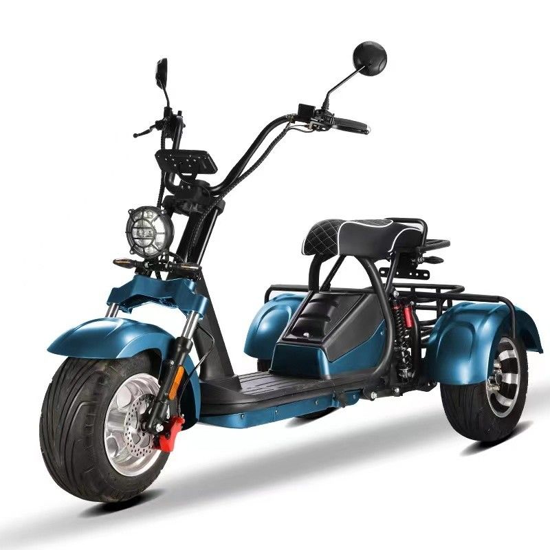 Unisex 2000W Powerful 3 Wheel Fat Tire Suspension Electric Scooter 5-6H Charging Time