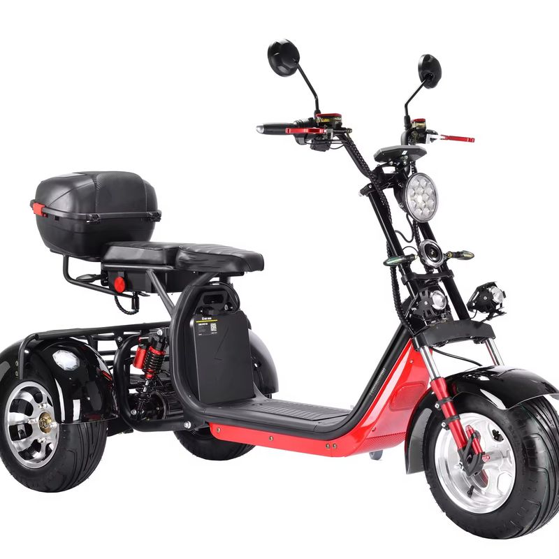 Citycoco 3 Wheel Electric Scooter 3000w 2000 Watt Citycoco Two Seater Wide Wheel Road