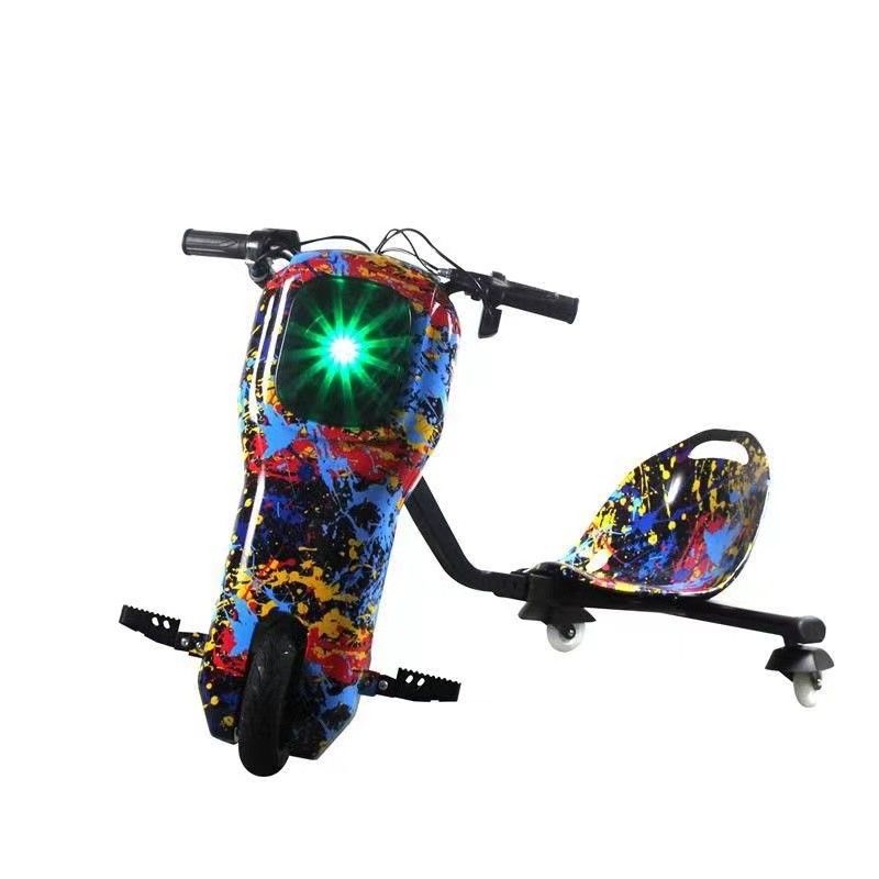 Cool Mini 36V 3 Wheel Electric Drifting Scooter with LED Lights and Aluminum Alloy Fork